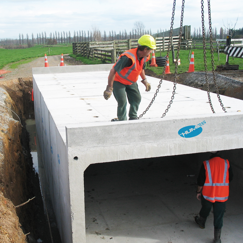 Humes Concrete Precast Rural Underpass being installed