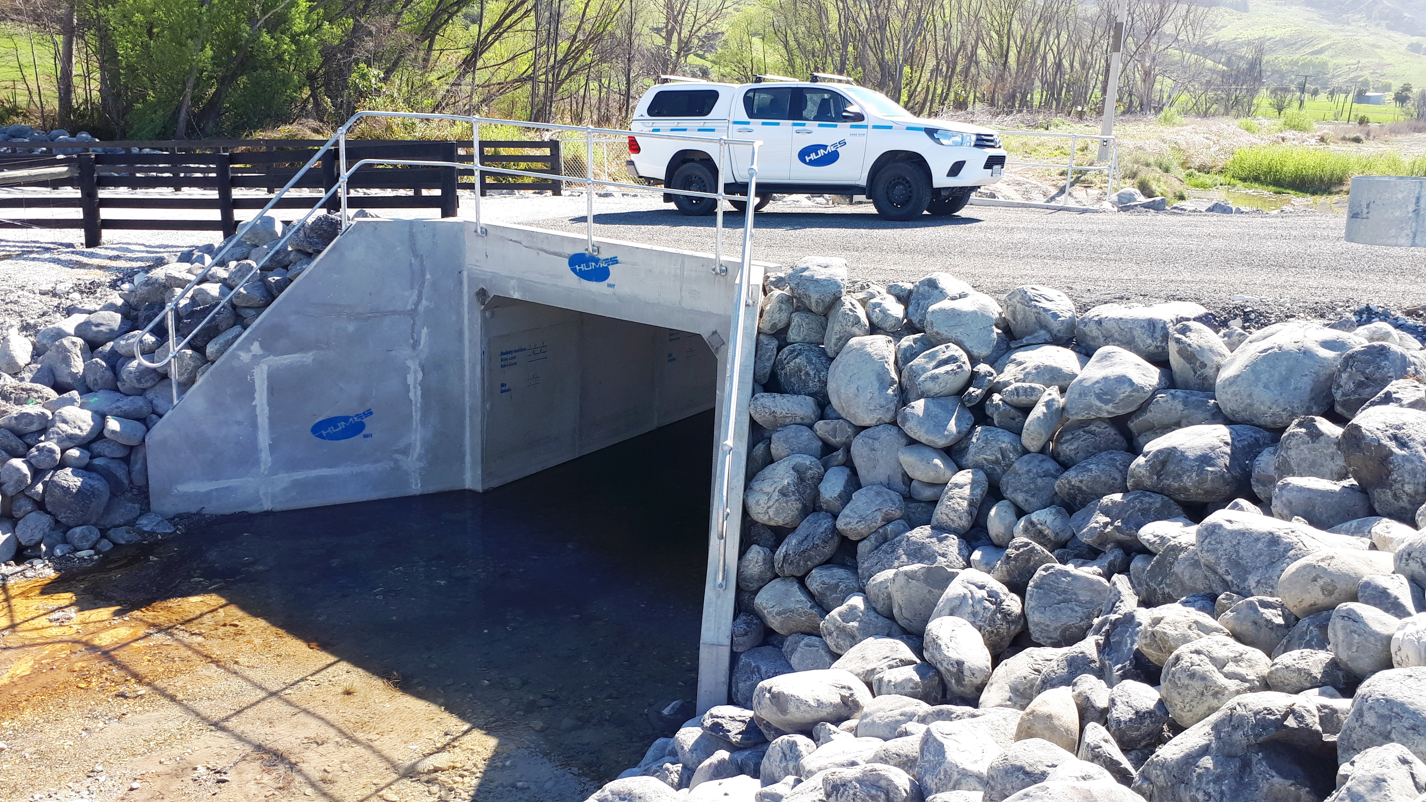 Humes precast Concrete Box Culvert underpass vehicle shot v2