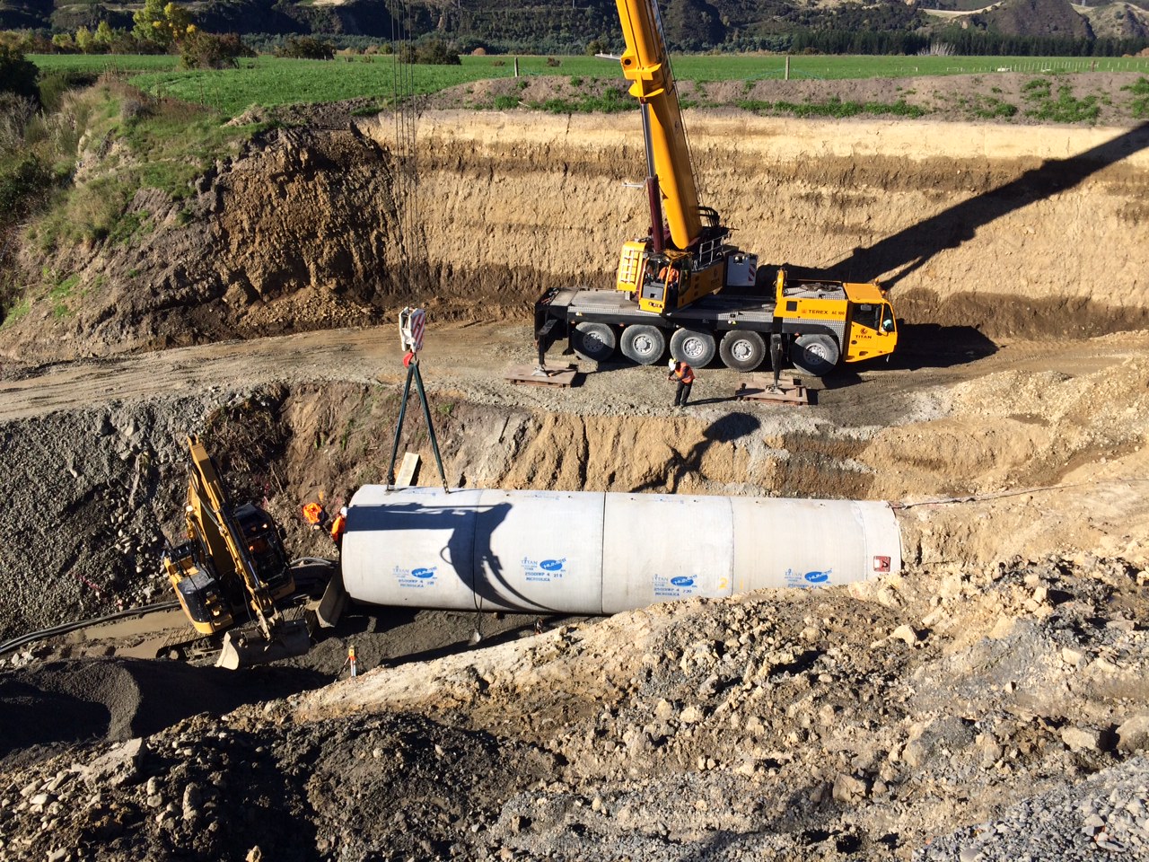 Kaikoura rebuild 2500 culvert installation by NCTIR 1