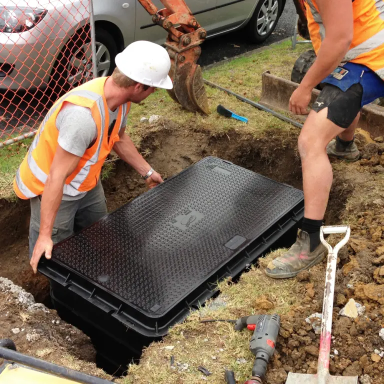 Humes Telco Pit Installation
