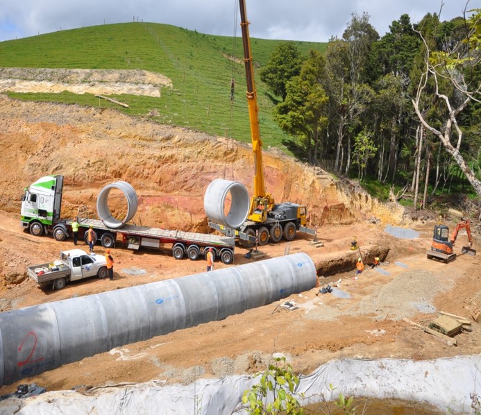 Humes Spun Pipes DN2550 Class 6 SH10 Bulls Gorge Bay of Islands