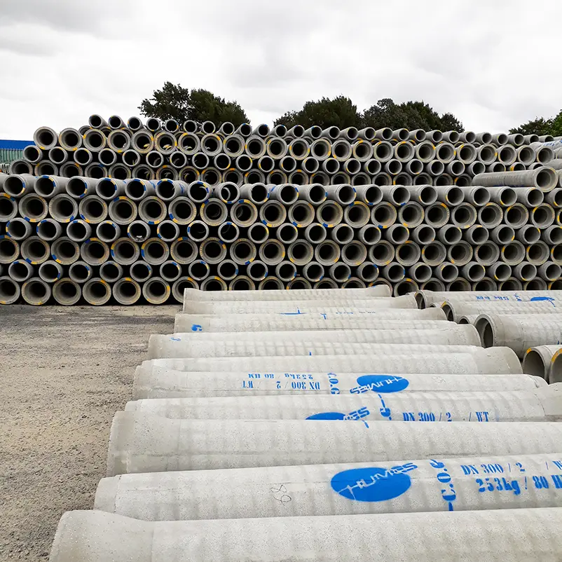 Humes Concrete RCP pipe stacked in Hamilton Interpipe WEB v2