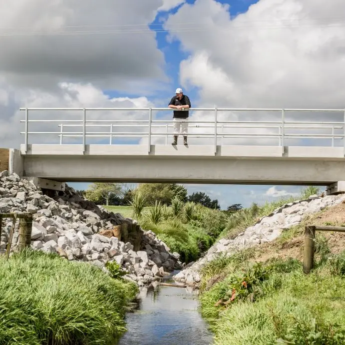 Humes double T rural bridge completed