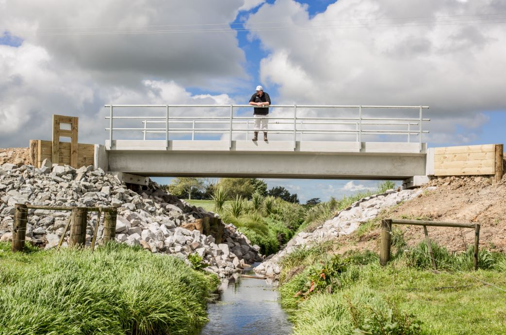 Humes double T rural bridge completed